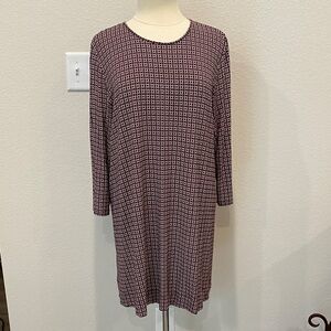 J. Jill Wearever Collection 3/4 Sleeve Long Length Tunic Blouse Sz XL